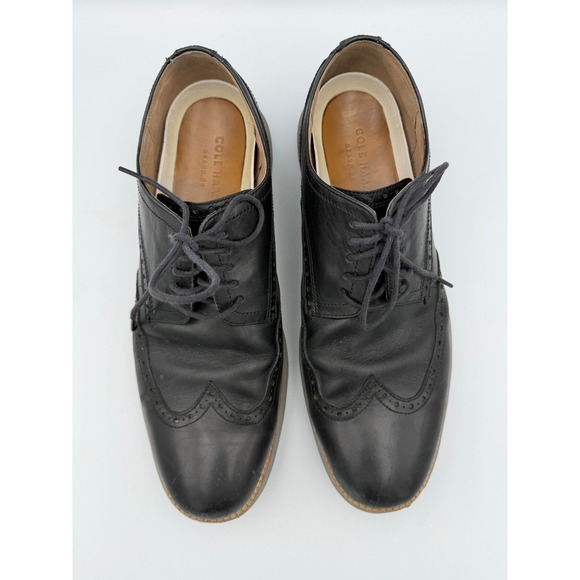 Cole Haan Grand OS Wingtip Oxford Black Leather Men\'s 12M Lightweight Shoes main image 7